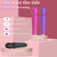 thumbnail image 7 of Rulwuck Powerful personal wand massager with 20 vibration modes, 8-speed body massager, cordless charging, quiet handheld electric back massager, 7 of 7