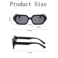 thumbnail image 3 of FYEGRE Retro Fashion Street Style Unisex Sunglasses with Durable PC Frame for Women and Men Yellow, 3 of 3