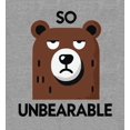 thumbnail image 2 of So Unbearable Youth Heather Gray Crew Neck Short Sleeve Tee-Medium, 2 of 4