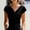 Black, variant on Harpily Shirts for Women V Neck Cap Sleeve Slim Fit Soft Breathable Stretch Fabric Casual Going Outdoor Business Office Sports Vacation Tops