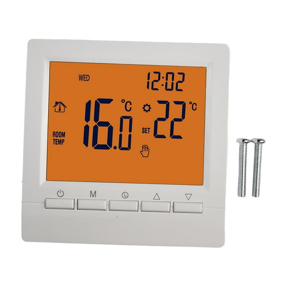 Led Temperature Controller 1.5V Batteries Programmable Wall-Mounted Thermostat Gas Boiler Heating Waterproof Non-Wifi Thermostat