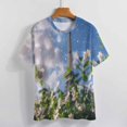 thumbnail image 3 of Blossoming Paris Eiffel Tower T Shirts Basic T-Shirt Short Sleeve Ladies Tee Shirt Summer Graphic Clothing, 3 of 6