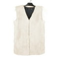 thumbnail image 4 of Drses Faux Fur Vest Jacket for Women Sleeveless Open Front Winter Warm Waistcoat Fluffy Fuzzy Gilet Coat Outerwear, 4 of 4