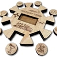 thumbnail image 3 of Creative Crafthouse Mexican Train Hub & Tokens, New Mexico Edition Wood Accessories, USA Made, 3 of 6