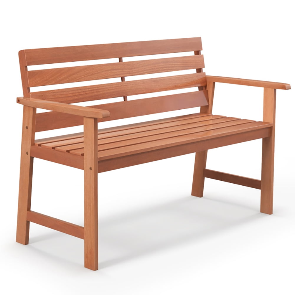 Aimee Lii Patio Solid Wood Bench Wood 2-Seat Chair with Breathable Slatted Seat & Inclined Backrest, Outdoor Patio Furniture Aimee Lii Patio Solid Wood Bench Wood 2-Seat Chair with Breathable Slatted Seat & Inclined Backrest, Outdoor Patio Furniture