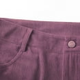 thumbnail image 5 of FRSASU Corduroy Pants for Women High Waisted Stretchy Flare Pants Casual Wide Leg Bell Bottom Trousers with Pockets Purple, 5 of 9