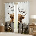 thumbnail image 2 of Castle Fairy Teens Women Men Brown Highland Bull Black Out Curtains,Rustic Farmhouse Cabin Curtains Pack Of 2 (42X63 Each),Retro Vintage Bedroom Curtains,Luxury Bedroom Decor, 2 of 6