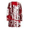 Cavosen Halloween Short Dresses for Women Long Sleeves Bloody Stained