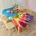thumbnail image 3 of Colorful Rainbow Tie Dye Spiral Pattern Rectangle Tablecloth 60"x102",Waterproof Polyester Rectangle Table Cloth, Wipeable Spillproof Polyester Tablecloth for Dining, Camping, Indoor and Outdoor, 3 of 6