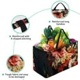 thumbnail image 3 of Fragmented Flowers Large Capacity Reusable Foldable Oxford Cloth Cube Organizer Storage Bag Picnic Baskets Picnic Basket, 3 of 7