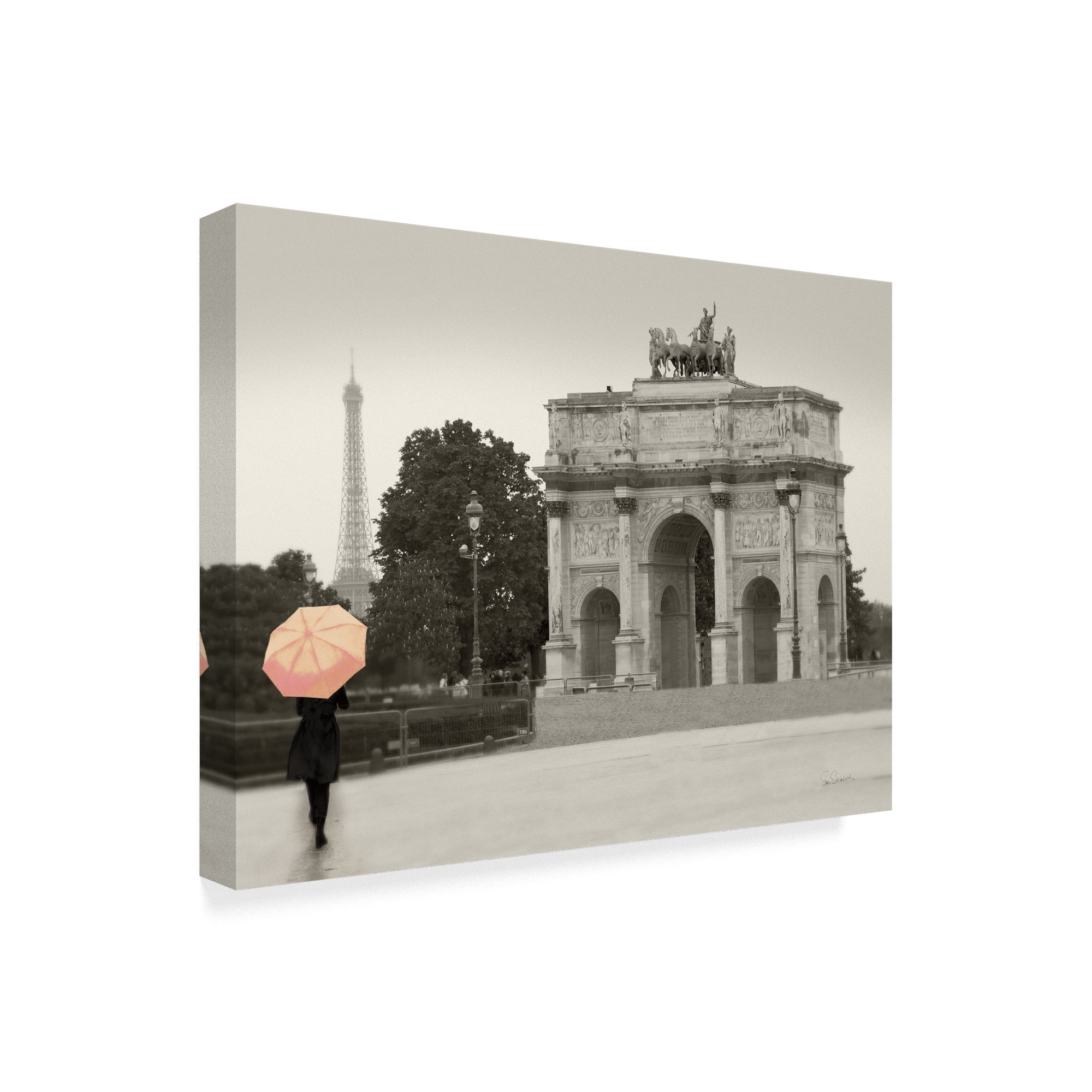 Trademark Fine Art 'Paris in the Rain I' Canvas Art by Sue Schlabach