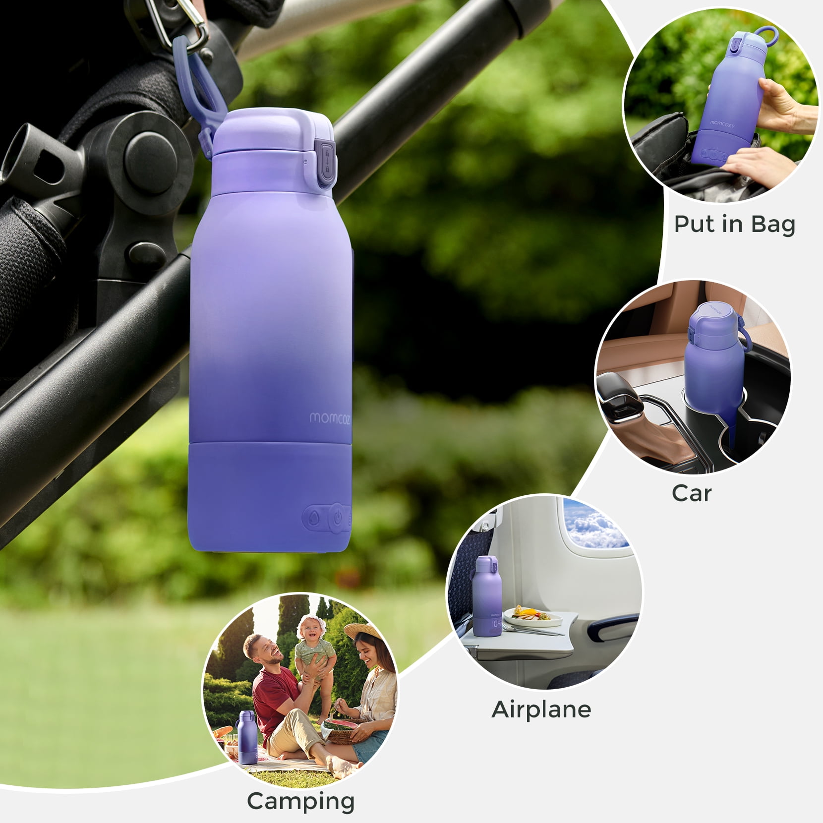 Momcozy Portable Milk Warmer for Travel – Dual Heating Modes for