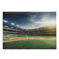 thumbnail image 1 of Sports Cutting Board, Game Thirll Concept Digitally Generated Stadium Arena with Lots of Audience Image, Decorative Tempered Glass Cutting and Serving Board, in 3 Sizes, by Ambesonne, 1 of 2