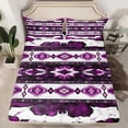 thumbnail image 2 of Castle Fairy Boho Hippie Aztec Twin Sheet Sets,Abstract Cow Print Bedding, 2 of 7