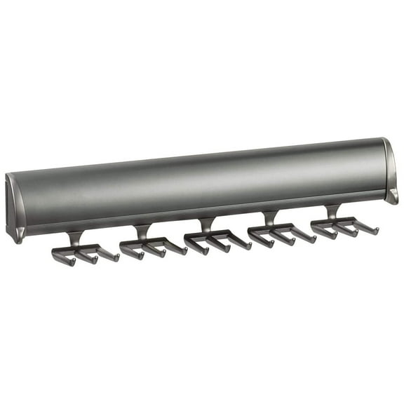 TAG Hardware Designer 15-Hook Tie Rack Closet Organizer with 11.75 Inch Extension