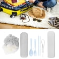 thumbnail image 4 of Vaso de viaje para lavado, caja de pasta de dientes portátil, juego de cubiertos de viaje para baño, caja de vajilla, lo mejor en su clase, 4 of 12