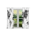 thumbnail image 2 of CADecor Grey and White Window Kitchen Curtain, Ink World Map Window Treatment Panel Curtains,26x39 inches,Set of 2, 2 of 3