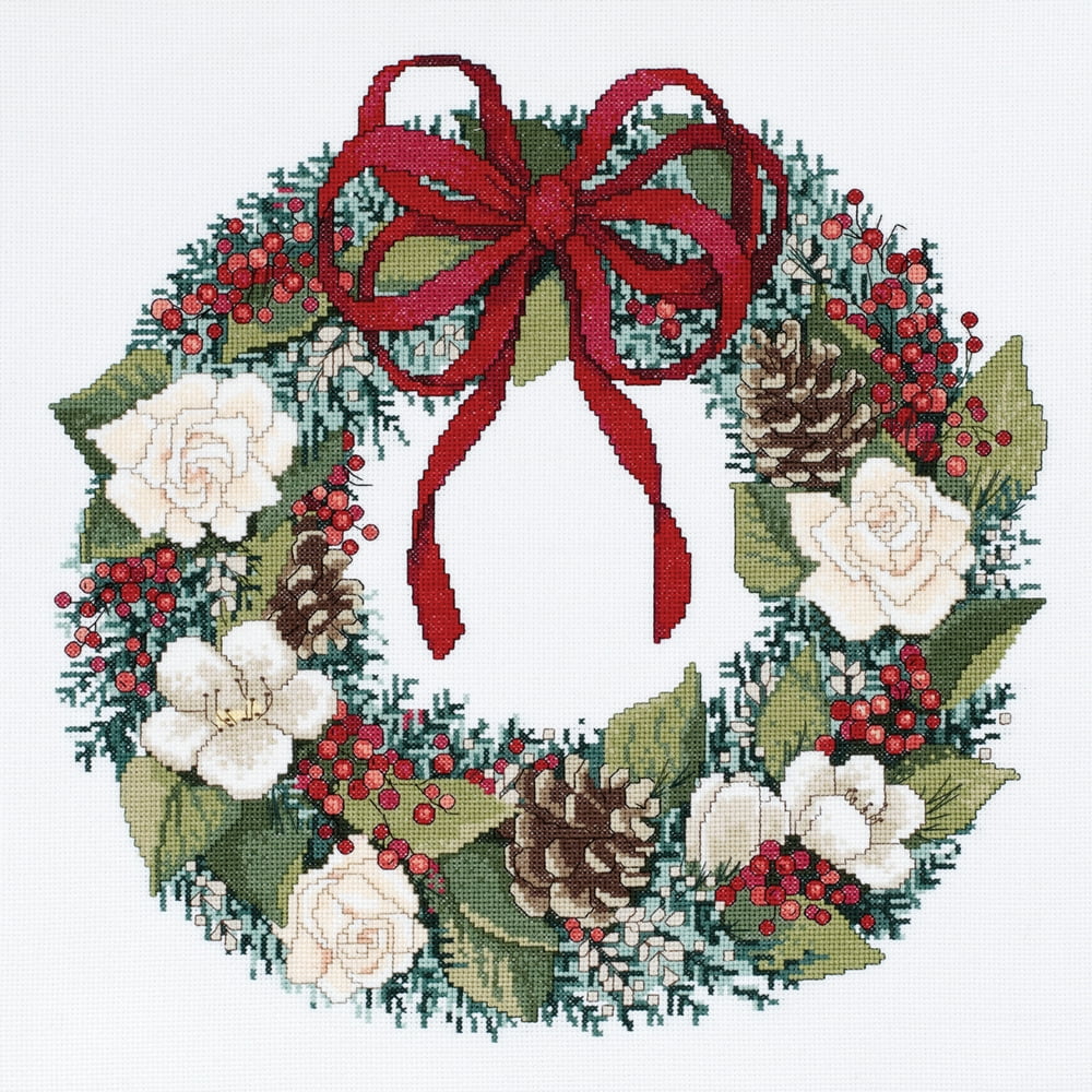 Christmas Traditions Counted Cross Stitch Kit, 14-1/4" x 14-1/4", 14
