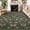 Green, variant on Area Rug 6x9, Floral Modern Washable Rugs, Non-Slip Low-Pile Soft Floor Carpet for Bedroom, Living Room, Dining Room, Green