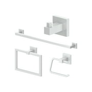 ZLINE Bliss Bathroom Accessories Package with Towel Rail, Hook, Ring and Toliet Paper Holder in Chrome