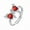 JH0202-5 Garnet, variant on Women 925 Sterling Silver Exaggerated Butterfly Cubic Zirconia Thumb Ring Rings Women's Jewelry Lady Gifts