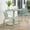 Green, variant on Matte teal iron bistro set / Blends well with existing outdoor elements