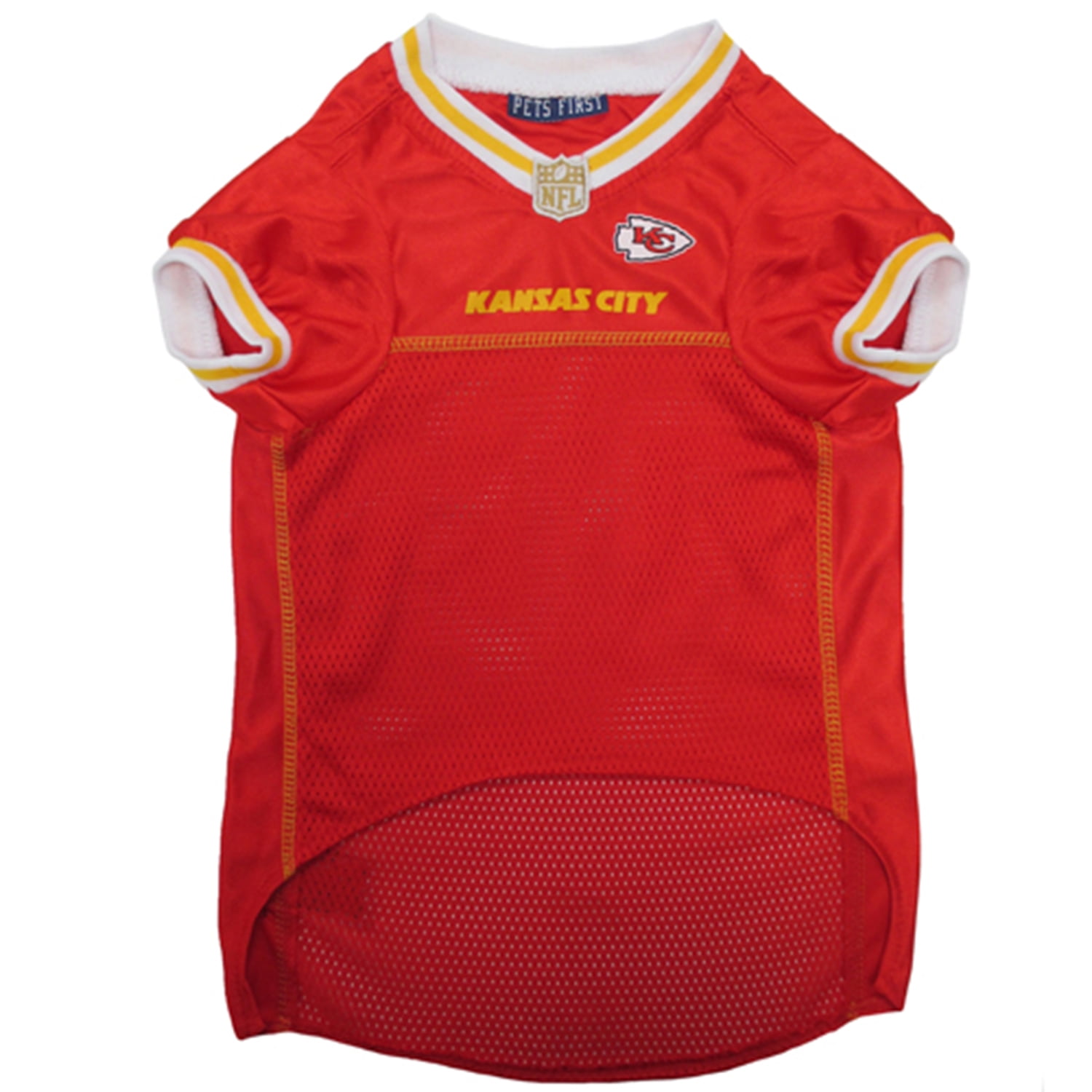 Pets First NFL Kansas City ChiefsLicensed Mesh Jersey for Dogs and Cats - Medium