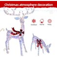 thumbnail image 3 of Christmas Decorations Outdoors Reindeer Family - Light up Christmas Decor Iridescent Deer 3 Piece with LED Lights, Extension Cord, Ground Stakes, for Outdoor Front Yard Porch - Iridescent, 3 of 8