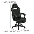 thumbnail image 6 of Flash Furniture Black Gaming Desk with Cup Holder/Headphone Hook/Monitor Stand & Black Reclining Back/Arms Gaming Chair with Footrest, 6 of 12