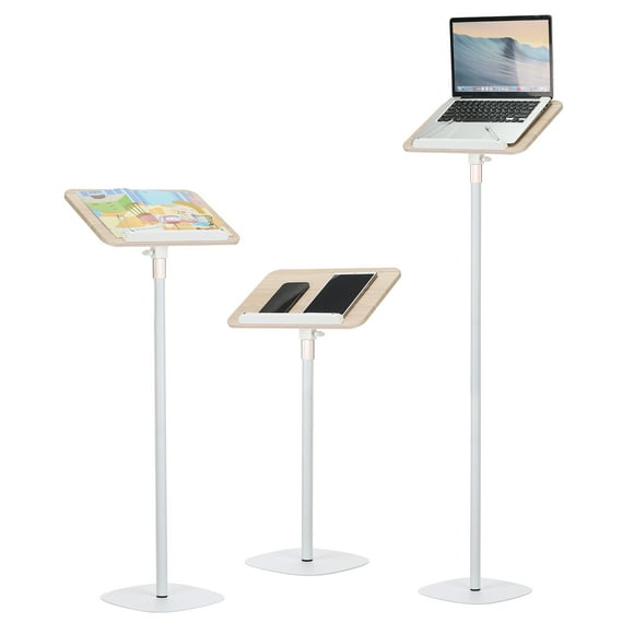 Uxcell Book Stand for Reading, 19.7"-67" Height Adjustable Floor Stand with Page Clip