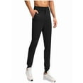 thumbnail image 2 of SGFCWSX Men Golf Jogging Pants with Button Waist,Zippered Pocket Solid Casual Breathable Athletic Sportswear Trousers Black XL, 2 of 5
