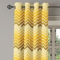 thumbnail image 2 of Ambesonne Yellow Grommet Curtain, Chevron Zigzag Ombre, 50" x 96", Yellow Pale Yellow, 2 of 6