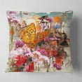 thumbnail image 2 of Designart Butterfly Drinking Honey - Floral Throw Pillow - 16x16, 2 of 5