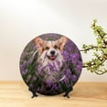 thumbnail image 6 of Kdxio Dog in Lavender Flowers Bone China Decorative Plate Ceramic Decorative Plate for Home Office Wall Stand Decorative Plates for Home Bedroom-8in, 6 of 6