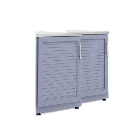 NewAge Outdoor Kitchen Coastal Gray Aluminum 45 Degree ...