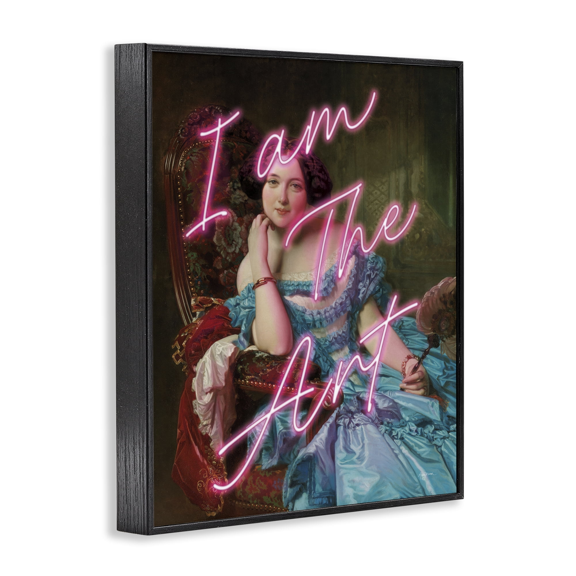 Stupell Industries I Am The Art Portrait Black Framed Giclee Art, design by Mary Urban