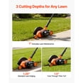thumbnail image 3 of VEVOR Lawn Edger, 8-inch Blade Length, 12 Amp Electric Edger Lawn Tool, 4000 RPM, with 3-Position Blade Depth, 65 Mn, Pivoting Handle, Dual Wheels, 3 of 9