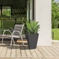 thumbnail image 4 of Ecobo 23.6 inches Eco-Friendly Rectangular Pot Planter, Elemento Indoor/Outdoor use, Durable, Versatile & Lightweight, Designed by Brazilian Artisans, Contemporary All-Weather Design - Black, 4 of 5
