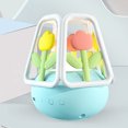 thumbnail image 1 of Lámpara de mesa de silicona con luz nocturna pequeña de tulipán para dormitorio infantil (azul), 1 of 7