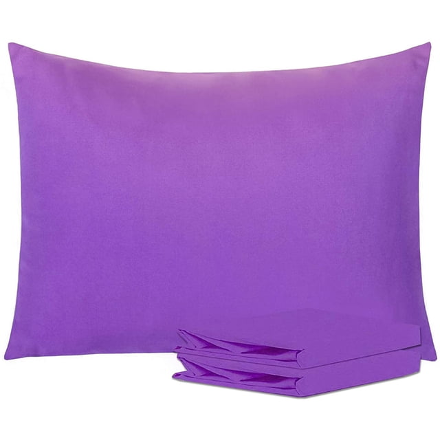 NTBAY Juego de 2 fundas de almohada estándar, 100% microfibra cepillada de 1800 hilos, súper suaves y acogedoras, resistentes a las arrugas, a la decoloración y a las manchas con cierre de sobre, fund