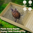 thumbnail image 4 of JUNWELL Tortoise Food Dish Reptile Water Food Bowls with Anti-Slip Ramp Reptile Water Dish Reusable Turtle Reptile Pool Tortoise Habitat Accessories for Turtles Horned Frogs and Lizards 3, 4 of 8