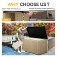 thumbnail image 3 of Dextrus Outdoor Waterproof 230 Gallon Resin Deck Box, Black & Brown, 3 of 6