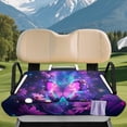 thumbnail image 2 of Uorisanigo Purple Butterfly Golf Cart Seat Cover, Golf Cart Seat Towel Blanket Fits for EZGO, Club Car, Yamaha and More 2-Seat Carts, with 4 Storage Pockets, Easy to Install & Clean, 2 of 7