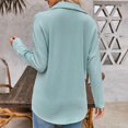 thumbnail image 4 of Olyvenn Womens Shacket Casual Button Down Shirts Loose Boyfriend Shirt Jackets Tops Jacquard Lightweight Long Sleeve Shirts Fall Tops 2024 Fashion Mint Green 12, 4 of 8