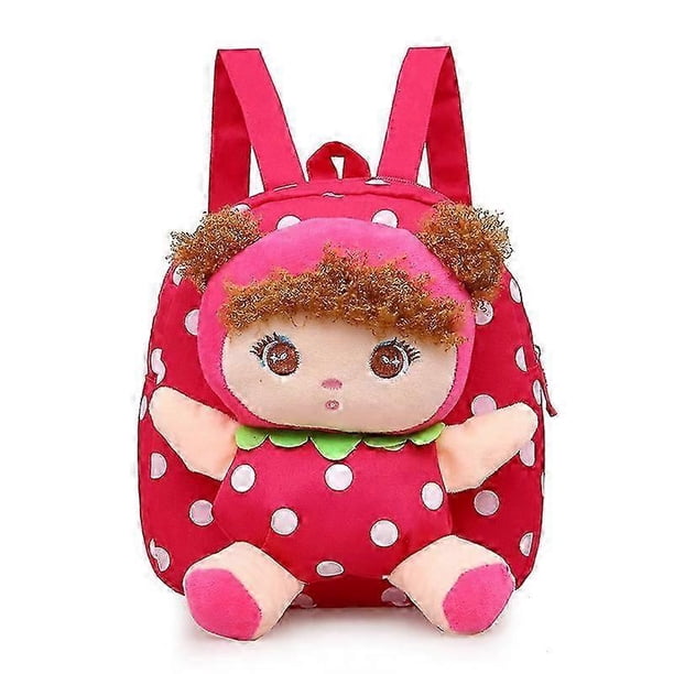 Mochila infantil adorable con forma de muñeco de peluche, bolsa de viaje para meriendas, bolso de hombro preescolar, regalo para niños.