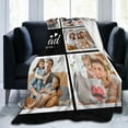 AISENIN 60*80inch Personalized Photo Blanket Fathers Day Birthday Gifts