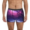 thumbnail image 1 of Balery Purple Moon Tree Night Sky Calzoncillos bóxer para hombre, ropa interior de algodón suave y transpirable con cinturilla de nailon-Small, 1 of 5