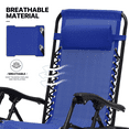 thumbnail image 4 of MoNiBloom 3 Pack Lounge Beach Chairs for Outside, Zero Gravity Camping Chairs with Side Table, Pillow and Tray, 330lbs Capacity, Blue, 4 of 13