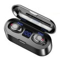 thumbnail image 4 of Auriculares inalámbricos F9 negros ABS para el hogar y la oficina, con control táctil y pantalla digital, auriculares estéreo internos, 4 of 14