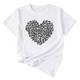 thumbnail image 2 of Anbech Heart Printed T-Shirt for Women Cute Graphic Junior Girls Short Sleeve Tee Tops with Crew Neck, 2 of 3
